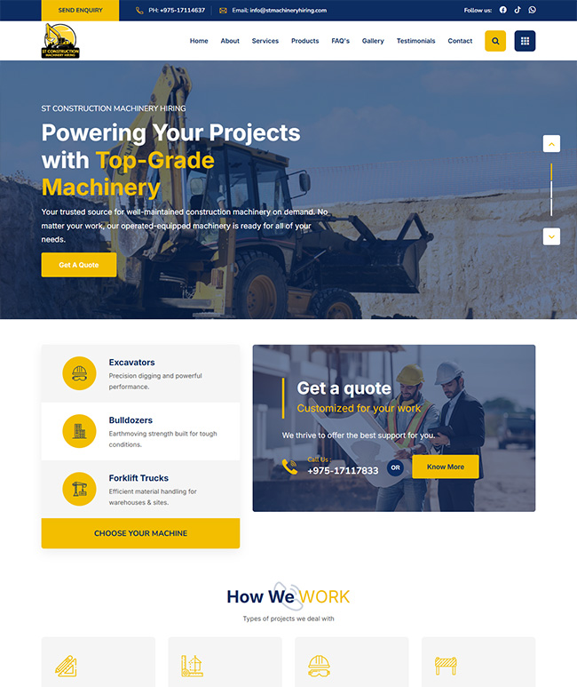 St Construction Machinery Hiring